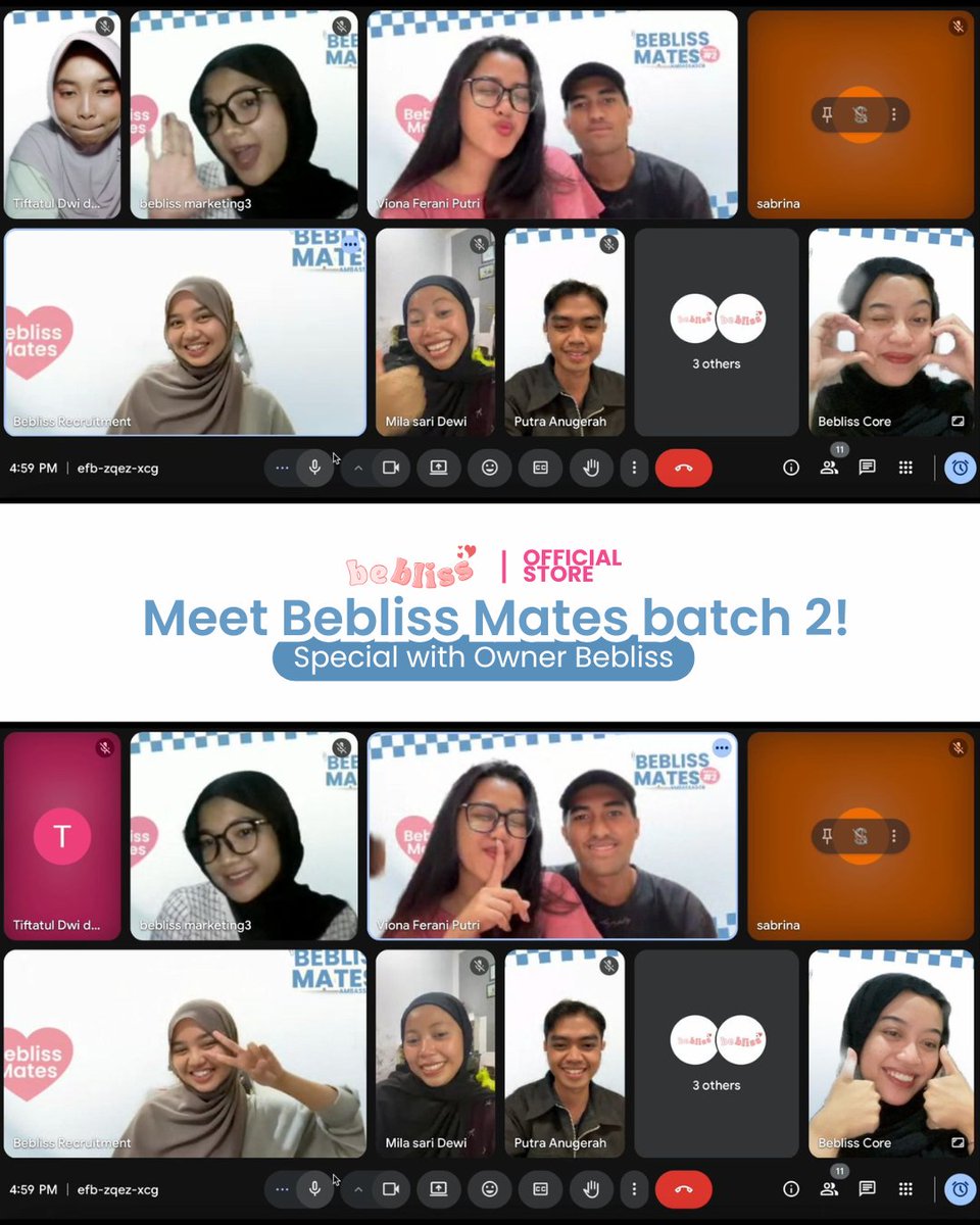 🌟 Bebliss Mates Ambassador Batch #2 is officially ONBOARD! 💙✨
Welcome to the journey, besties!

Saatnya terbang bareng Bebliss, grow together, dan spread more glow!

We’re so excited to create moments, stories, and magic bersama kalian! 💌✈️