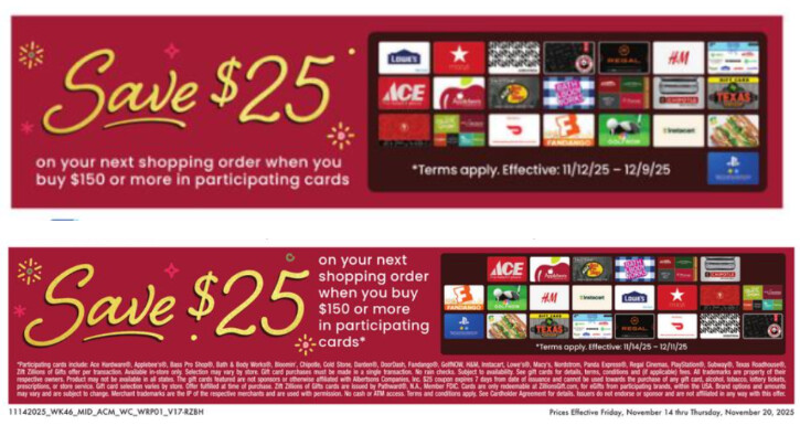 USCCStrategy's tweet image. #Safeway: Purchase $150 In Select #Giftcards &amp;amp; Get $25 Off Your Next Shopping Order until 12/11/25 
safeway.com/gifts-and-prep…