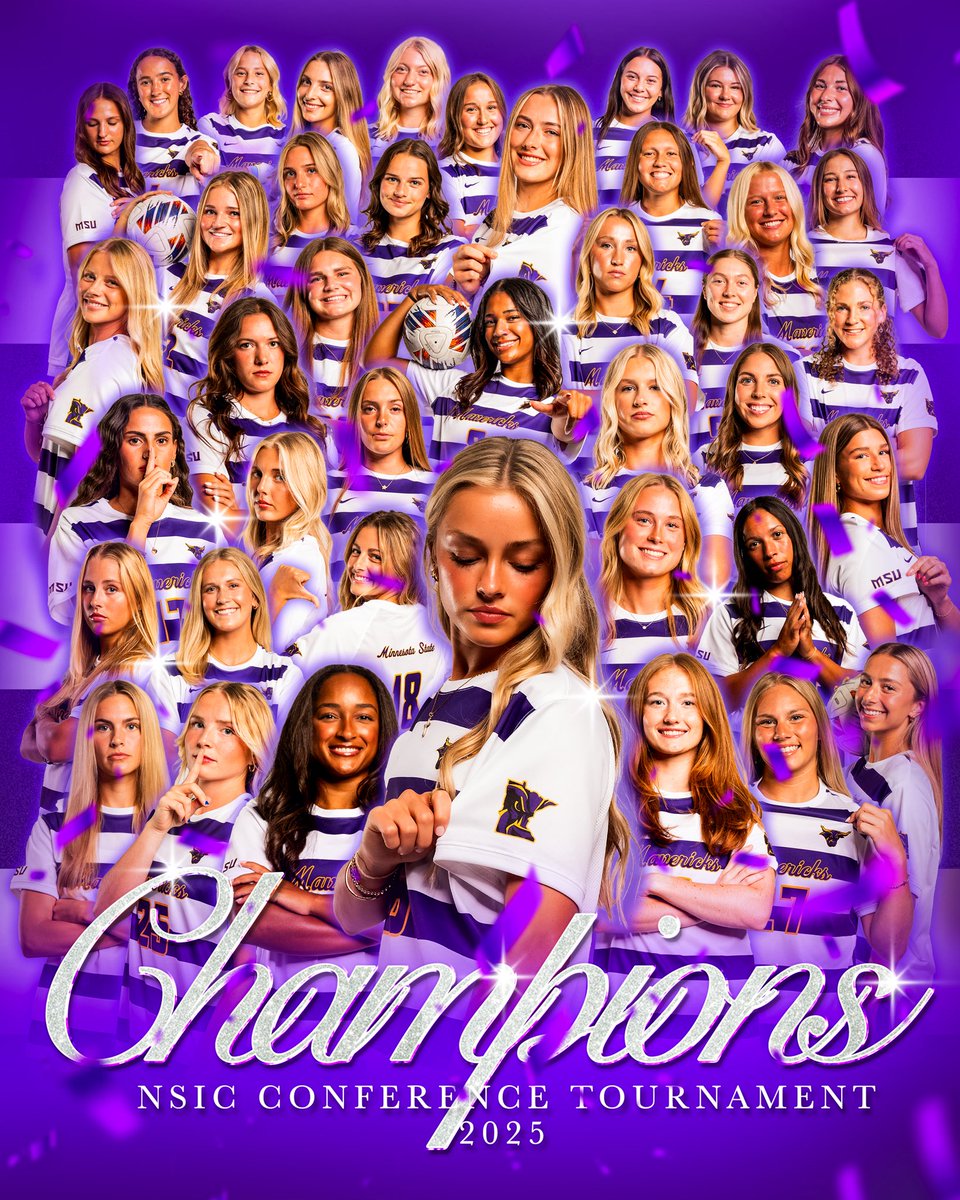 MinnStSoccer's tweet image. 2025 NSIC TOURNAMENT CHAMPIONS 👊👊👊