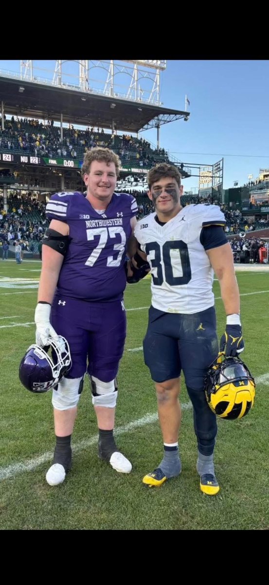🚨🚨🚨🚨🚨🚨🚨🚨🚨🚨🚨🚨🚨

Former Marist teammates and Class of ‘22 graduates, Deuce McGuire <a href="/deucemcguire/">Deuce McGuire</a> (Northwestern) and Jimmy Rolder <a href="/JimmyRolder/">Jimmy Rolder</a> (Michigan) went head-to-head in a Big Ten matchup on one of college football’s coolest stages… the iconic Wrigley Field.

We