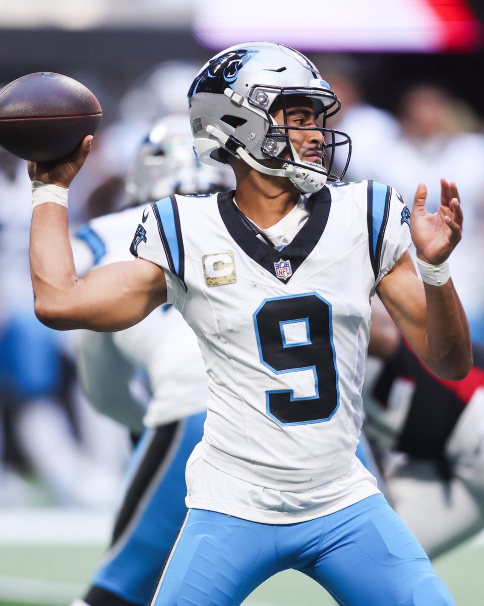 MySportsUpdate's tweet image. #Panthers QB Bryce Young in a win over Atlanta

• 31/45
• 448 passing yards
• 3 TDs
• 0 INTs
• 123.2 passer rating

Carolina is 6-5 on the year.