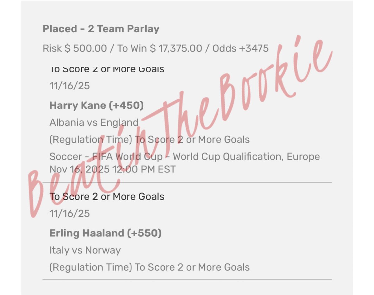 My lord and savior, <a href="/ErlingHaaland/">Erling Haaland</a> comes thru for us with 2 goals in a minute, and gives us a FREE +3500 cash!!! 

$500 wins $17,375. Congrats to all who tailed!💰💰