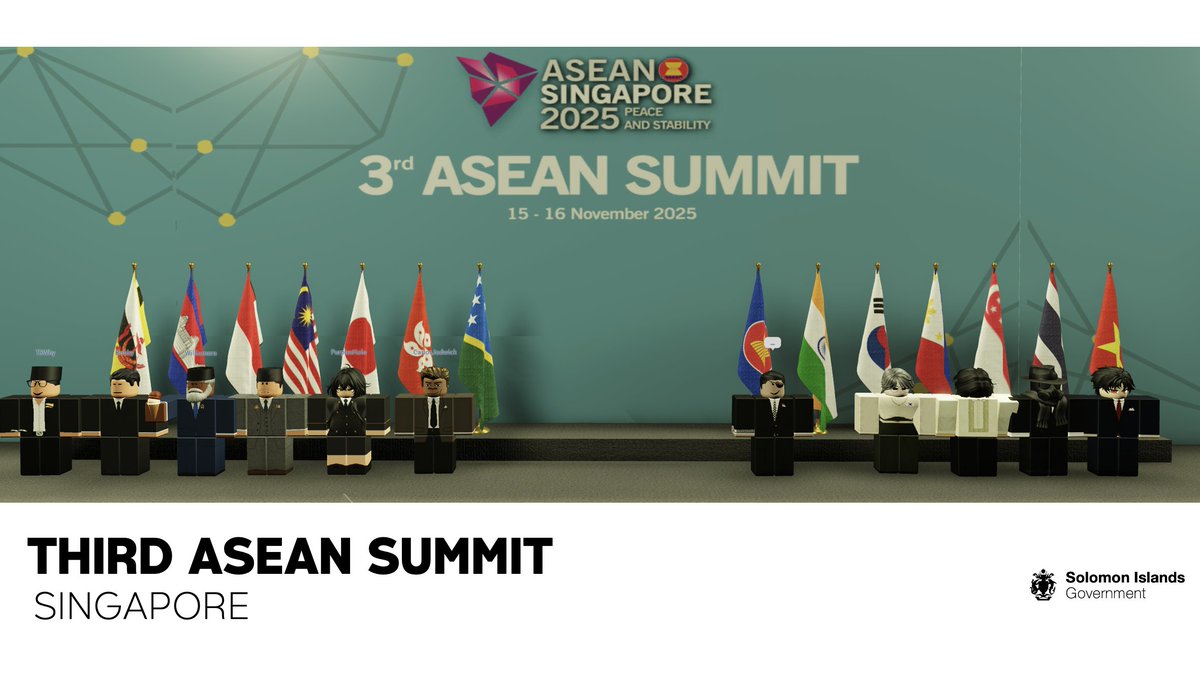 🌏 The UN Ambassador was proud to represent the Solomon Islands at the 3rd ASEAN Summit in Singapore. 

We're expanding our diplomatic efforts across the globe and our partners in ASEAN are an important part of that effort.