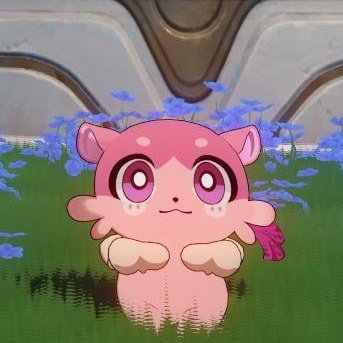 NurturingLight's tweet image. She is cradling this cute little Chimera in her arms like a baby.