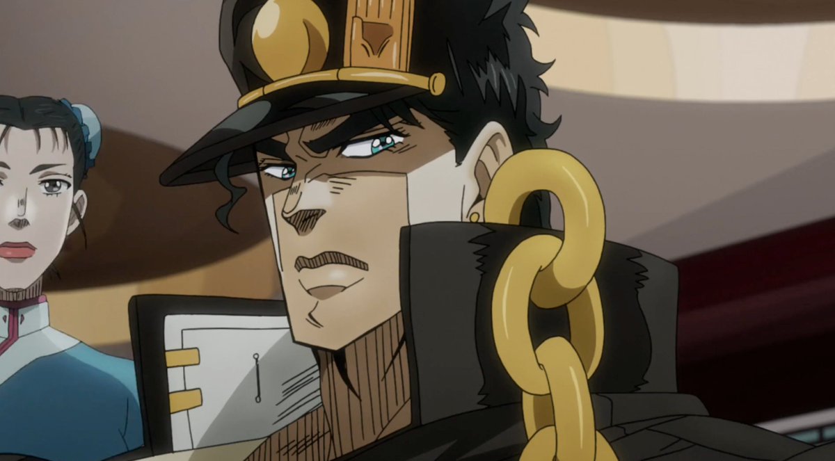 jotakaksideacc's tweet image. Jotaro who attentively listens to Kakyoin&apos;s interesting facts