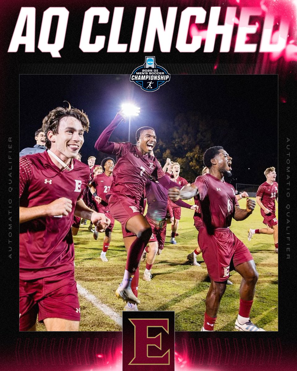 🐦‍🔥 AQ CLINCHED 🐦‍🔥

(1) <a href="/ElonMSoccer/">Elon Men's Soccer</a> has punched its ticket to the 2025 <a href="/NCAA/">NCAA</a> DI Men's Soccer Tournament, earning an automatic bid after claiming the <a href="/CAASports/">Coastal Athletic Association</a> title.

#NCAASoccer