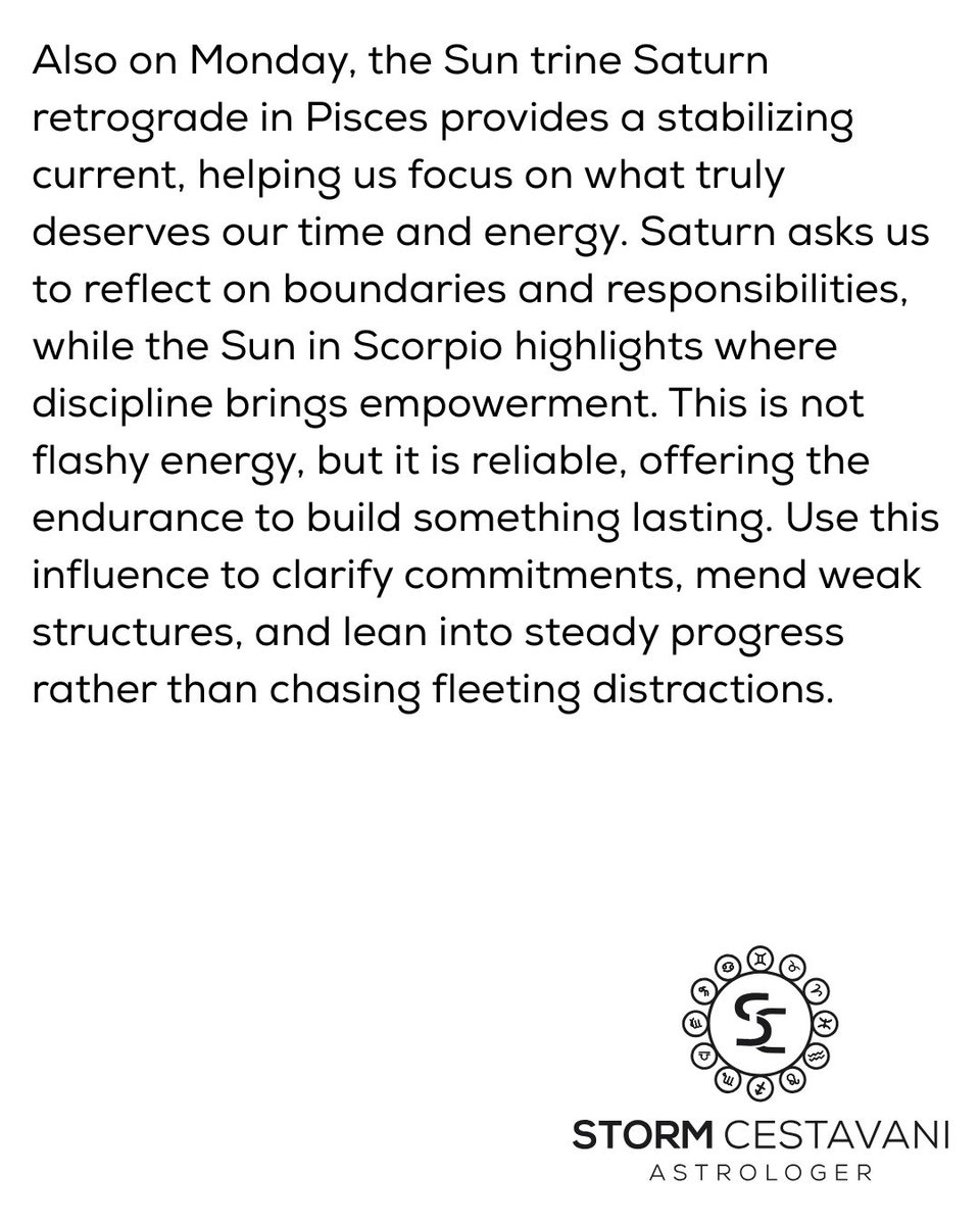 StormCestavani's tweet image. The Sun trines Saturn.  #astrology #horoscopes #ScorpioSeason