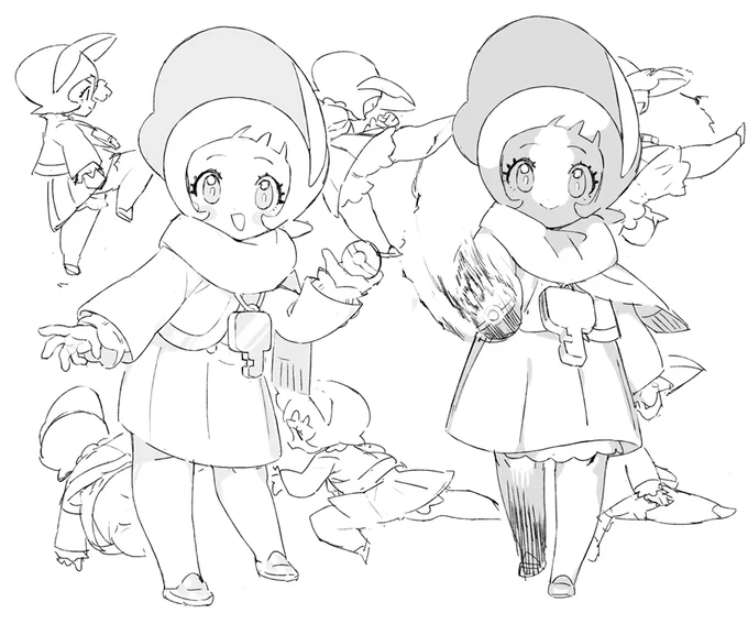 足首無い体形描くの楽しすぎる☺️ 