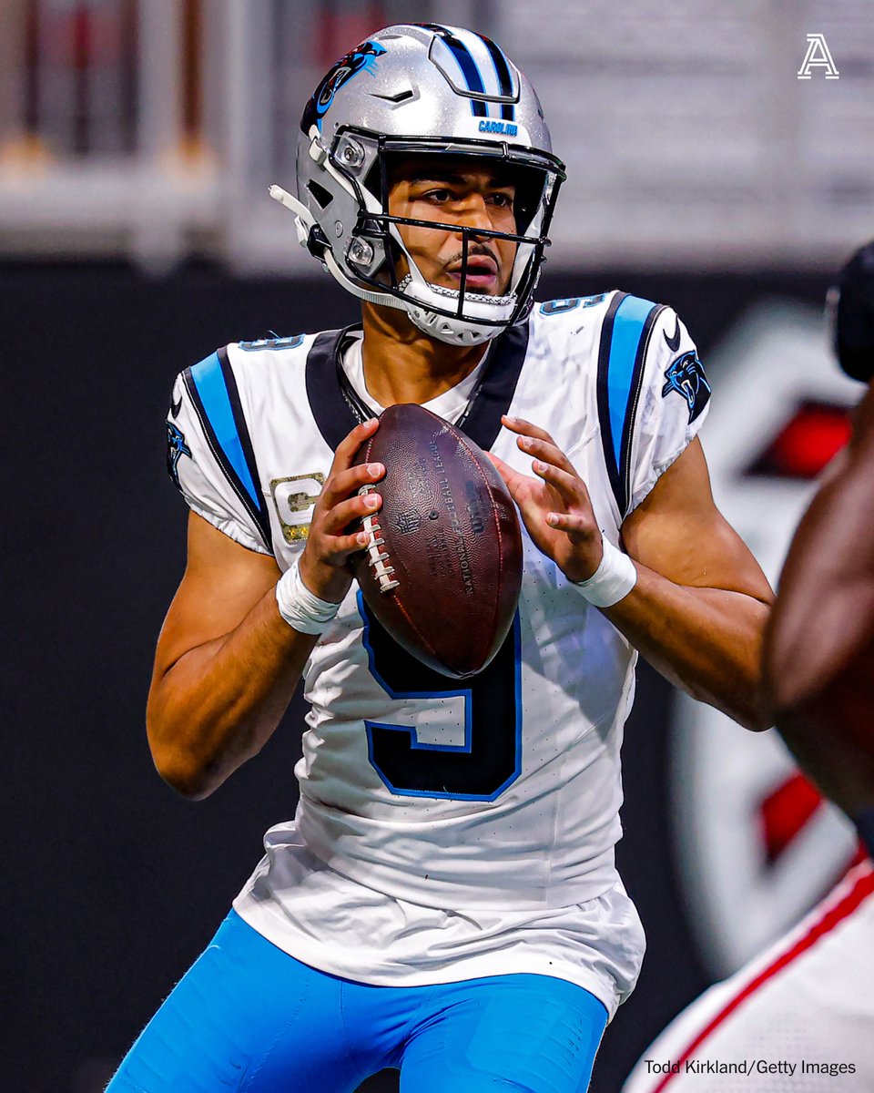 DMRussini's tweet image. Bryce Young set the Panthers&apos; single-game passing yard record Sunday with 448 yards in an overtime win over the Falcons.

Carolina is a half-game back of the NFC South lead.