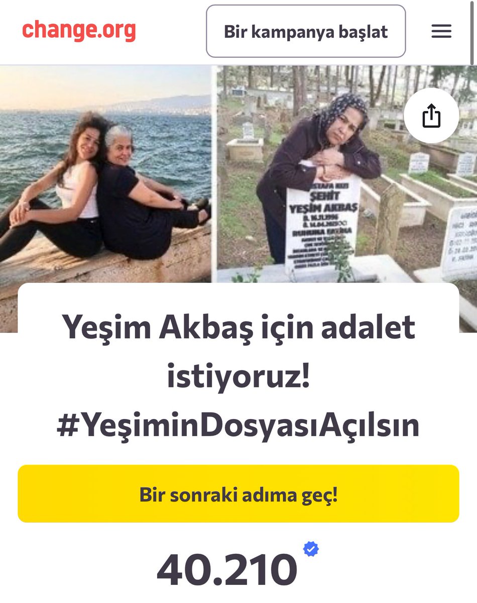 Kıymetli dostlarım, lütfen imzalayalım. Link: c.org/NKQr79cfPK

#YeşimArtıkBeklemesin