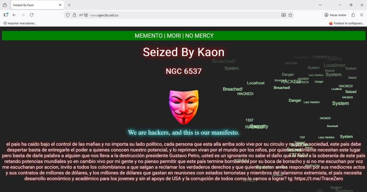 Ahbdud1's tweet image. #Ejercito #Hacked #PWN #Colombia #Mil                            Ahora si me escucharan