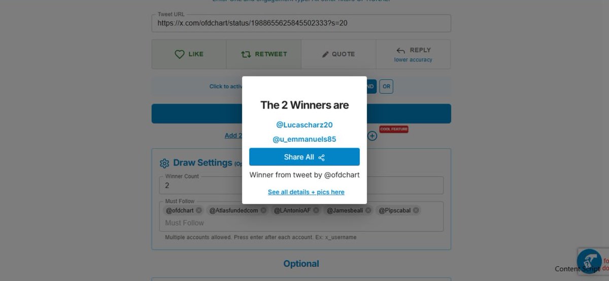 ofdchart's tweet image. Congratulations to the winners 🥳🥂
@Lucascharz20 
@u_emmanuels85 

Send a dm on how to claim your accounts 

More giveaways coming stay active on the page 😊