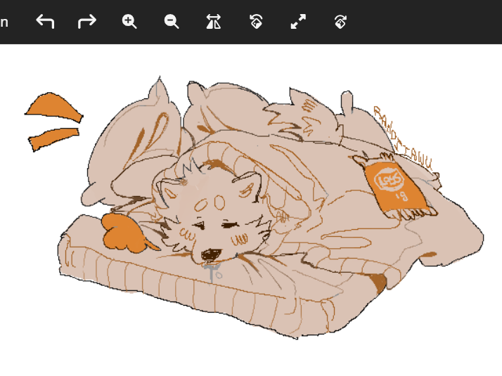 a dog fluffy enough uses itself as a pillow