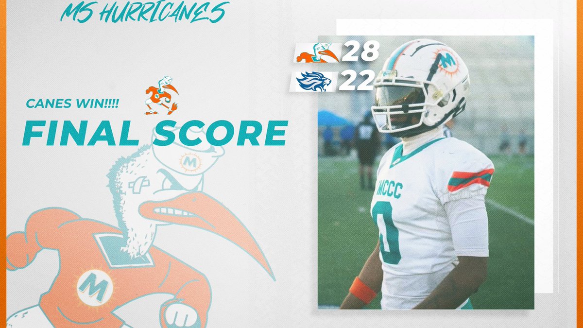 It was a tough one last night, and a little ugly, but it's another W in the win column for <a href="/TMCCCOLLEGE/">The Mississippi Hurricanes</a>!!

9-2 headed into playoffs this weekend!! 

#CAT5 #TMCCCFOOTBALL #NATTYBOUND #1WEEKSEASONS #PLAYOFFS.