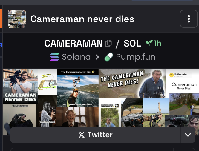 cameramanonsola's tweet photo. Dexscreener profile is updated. 
https://t.co/moeoyvS8CQ https://t.co/EFucXEJTyr