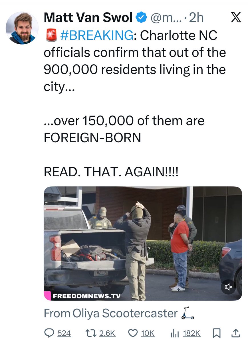 The First Lady of the United States is “foreign born,” Matt. 

The Second Lady’s parents are also “foreign born.” 

Why do you hate anyone that doesn’t look like you or grew up speaking a different language? 

Do you think you’re better than them, Matt?