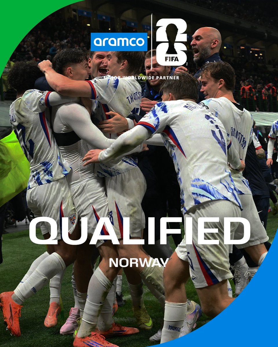 Ticket booked! Norway are headed to the #FIFAWorldCup! 🏆 

<a href="/aramco/">aramco</a> | #WeAre26