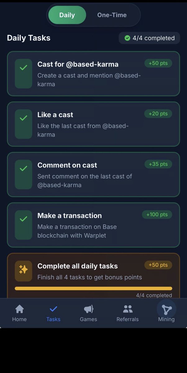 basedkarmafc's tweet image. 🟣 What Are Based-Karma Tasks?

The Tasks section is where daily activity meets progression.
It keeps your avatar healthy, active, and evolving through consistent interaction within the Based-Karma ecosystem.

Each task represents a small but meaningful action,together, they form…