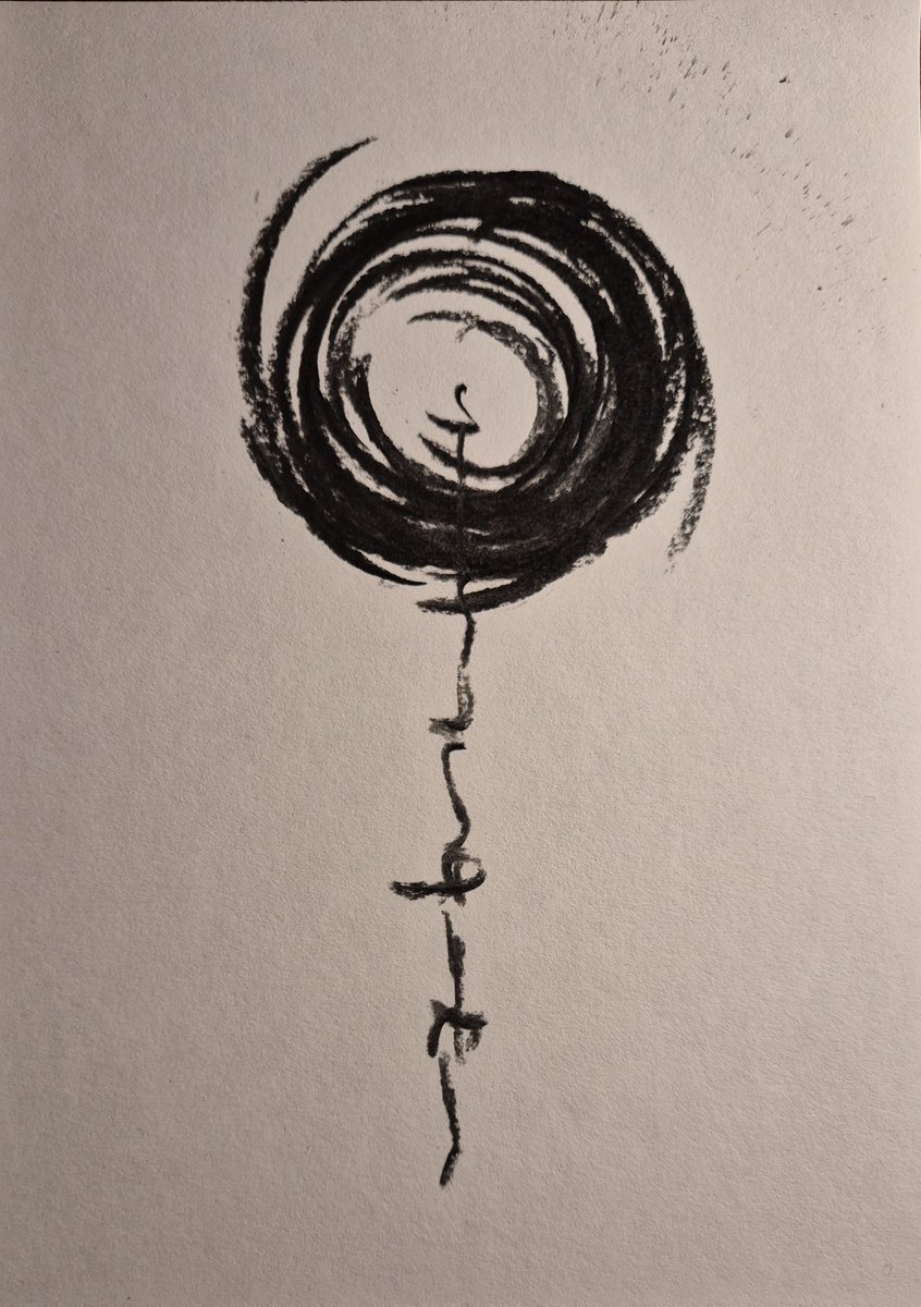 BooksnMagic's tweet photo. "The Rings of Saturn"
Willow charcoal on cartridge paper.

#asemicwriting #asemicpoetry #asemicart #chaosmagick https://t.co/UcWErzTBLQ