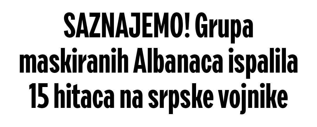 Када испалите 15 хитаца на српске војнике онда сте "група маскираних Албанаца". Када мирно протестујете тражећи правду за убијене под надстрешницом онда сте "терориста блокадер". Тако то класификује "врховни командант".