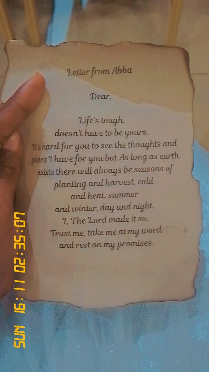 Counting my blessings 
123.............
Can't count them all 

But I can highlight some of them 
<a href="/rccgtheenvoys/">RCCG - THE ENVOYS</a> is a major part of my blessings 

Got a love note today from ABBA🥰

NOVEMBER came with its  Remembrance in full.