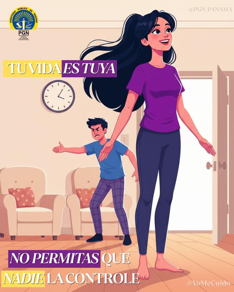 PGN_PANAMA's tweet image. NO eres propiedad de NADIE. 🛑✋

Pon límites y no permitas que controlen TU VIDA. 💪

#YoMeCuido #AutoAyuda #SaludMental