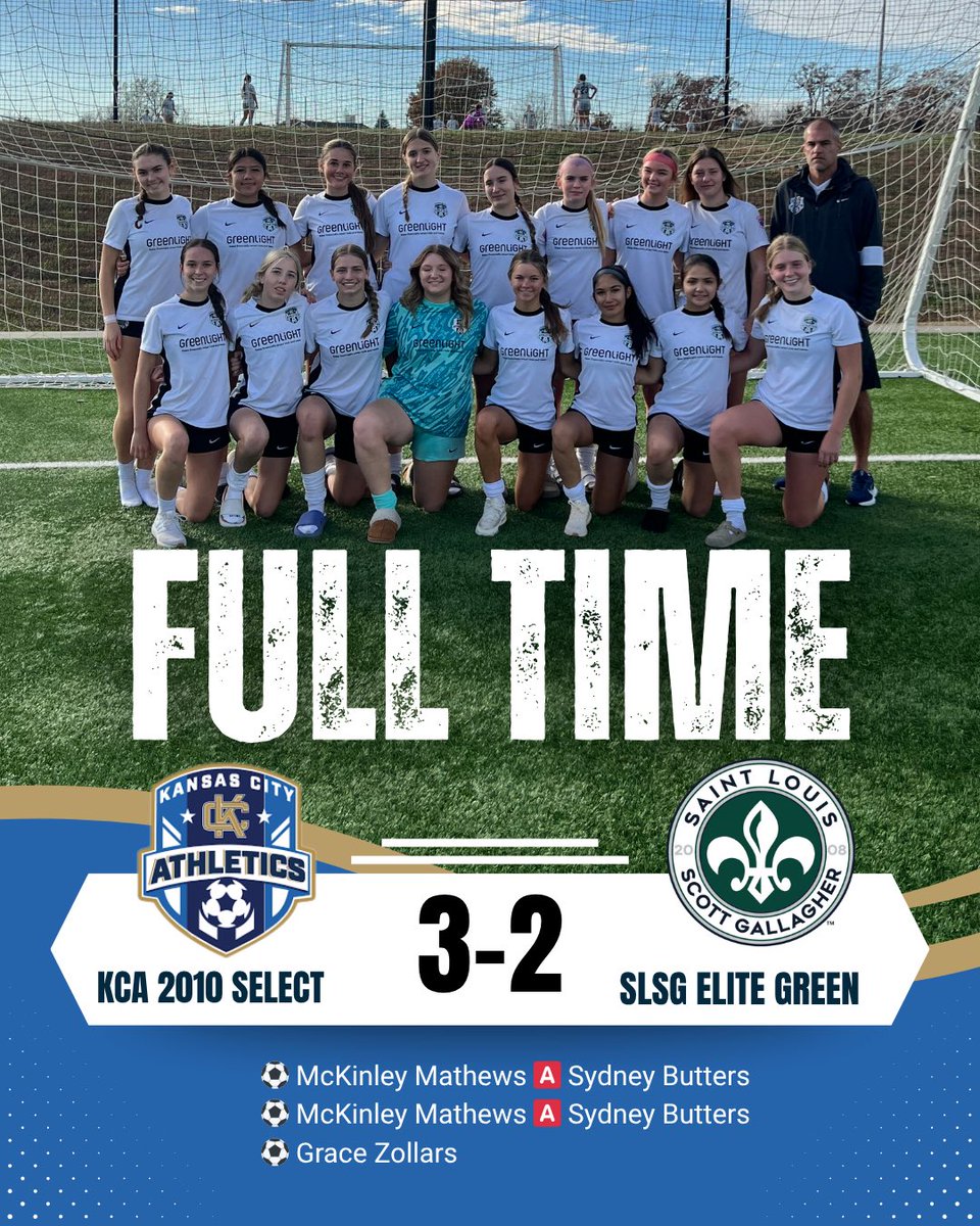 Undefeated League Champs!!
Scored 31 and only allowed 7 in 6 games. 
Great season ladies, see you in June for Regionals!

⚽️<a href="/MckinleyMathews/">McKinley Mathews</a> 🅰️Sydney Butters
⚽️McKinley Mathews 🅰️Sydney Butters
⚽️Grace Zollars

<a href="/AthleticsKC/">KC Athletics Soccer Club</a> <a href="/MOyouthSoccer/">Missouri Youth ⚽️</a> <a href="/ImYouthSoccer/">ECNL/GA/Recruiting/College Soccer</a> <a href="/MOSoccerGuy/">On The Pitch Podcast ⚽️🎙️</a>