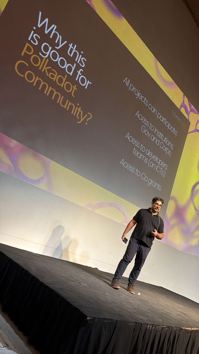 🇦🇷 We had the honor of seeing  <a href="/gusmaze/">Gustavo Massena</a> represent <a href="/SunsetLabsBD/">Sunset Labs</a> on the official <a href="/Polkadot/">Polkadot</a> panel at <a href="/Polkadotsub0/">sub0</a> — Polkadot’s flagship conference in Buenos Aires. 

✨ On stage, Gustavo shared our vision for the next years:
• How Sunset Labs is consolidating its role in Web3
