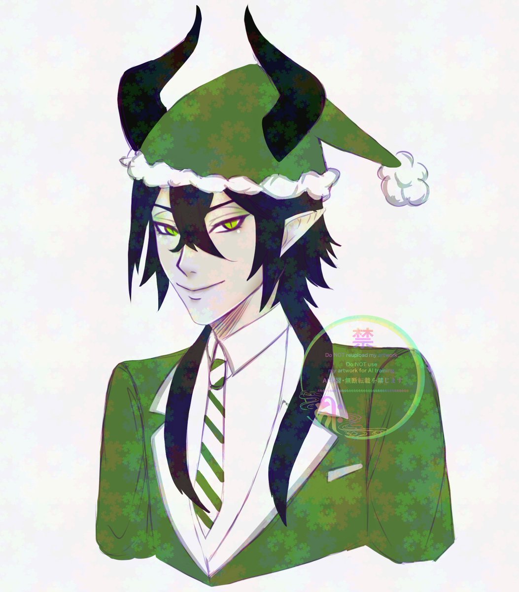 Christmassy Malleus's sketch, because "WHY NOT?"💚

#twstfanart