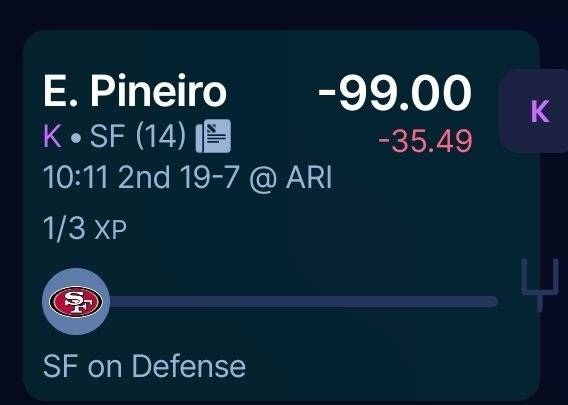 CommonSenseSam's tweet image. The EIGHTH missed XP (worth -50 pts) of the 2025-2026 PepegaMega Fantasy Football season goes to... @collin! 

This is Eddy Pineiro&apos;s and Collin&apos;s FOURTH missed XP of the season, second of today.

Collin now accounts for 50% of this year&apos;s missed XP attempts in the league.