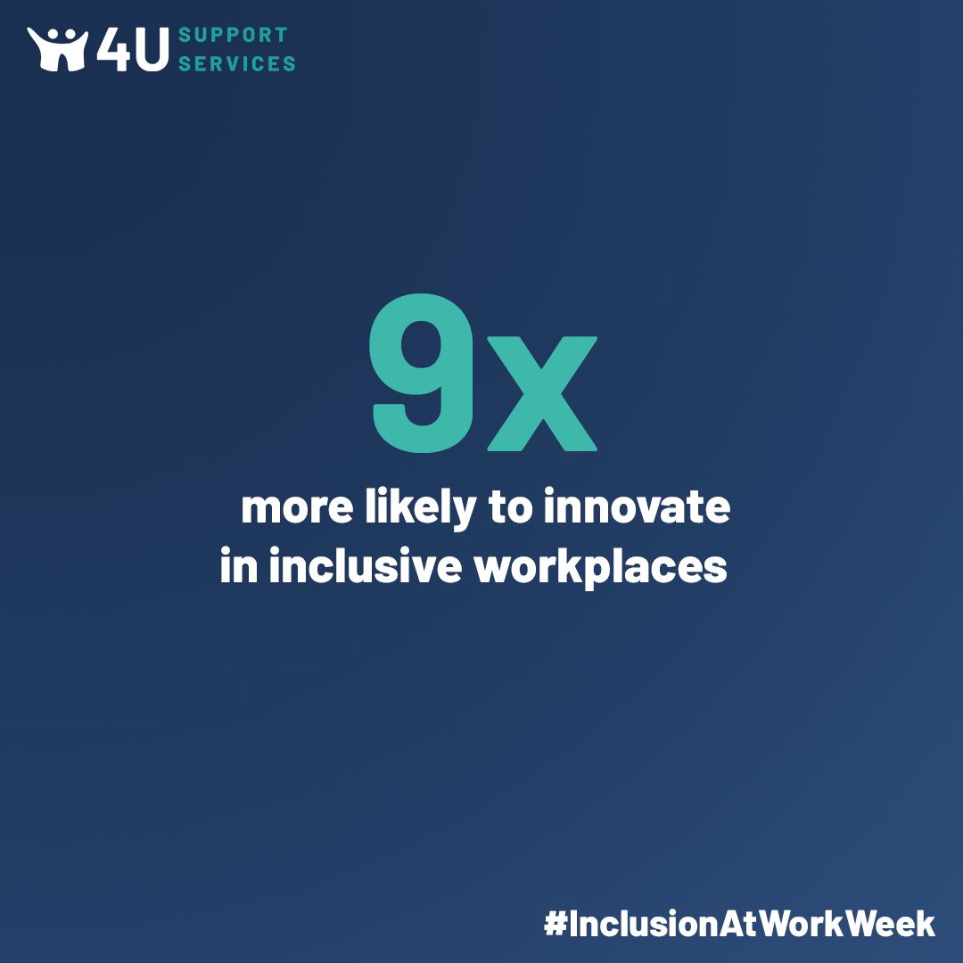 4USupport_BNE's tweet image. Inclusive workplaces are 9x more likely to innovate.

When you design for accessibility, you expand your talent pool fourfold and create solutions that benefit everyone—from video captions to flexible work arrangements.

#InclusionAtWorkWeek