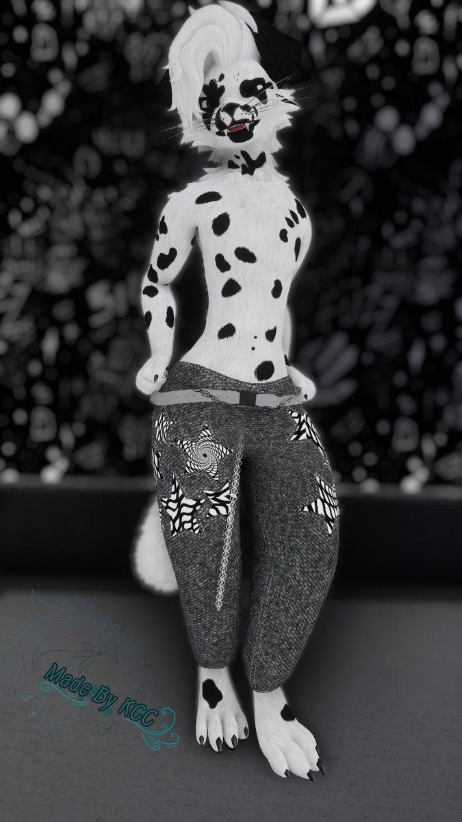 KayceeCreates_'s tweet photo. STAR PANTS DROP ⭐
Monochrome distortion. Stars cutting through the noise.
A whole trip in one pair of pants — if you can handle it.

Made from scratch for the Disko Rex
📸: @ContigoVR

Available now.
[https://t.co/ujb4xCgflk]

#VRChat #Rexouium #Streetwear #GlitchCore #PsyStyle https://t.co/g8lnxPs0Dy