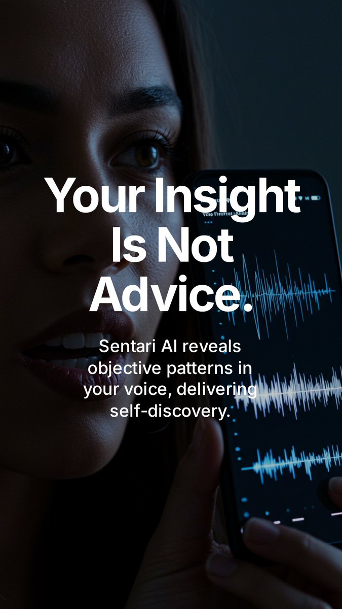 Sentari_AI's tweet image. We don&apos;t tell you what to do. Sentari AI reveals objective patterns in your own voice, delivering genuine self-discovery. 🎤 #AITools #SelfDiscovery #VoiceAnalysis