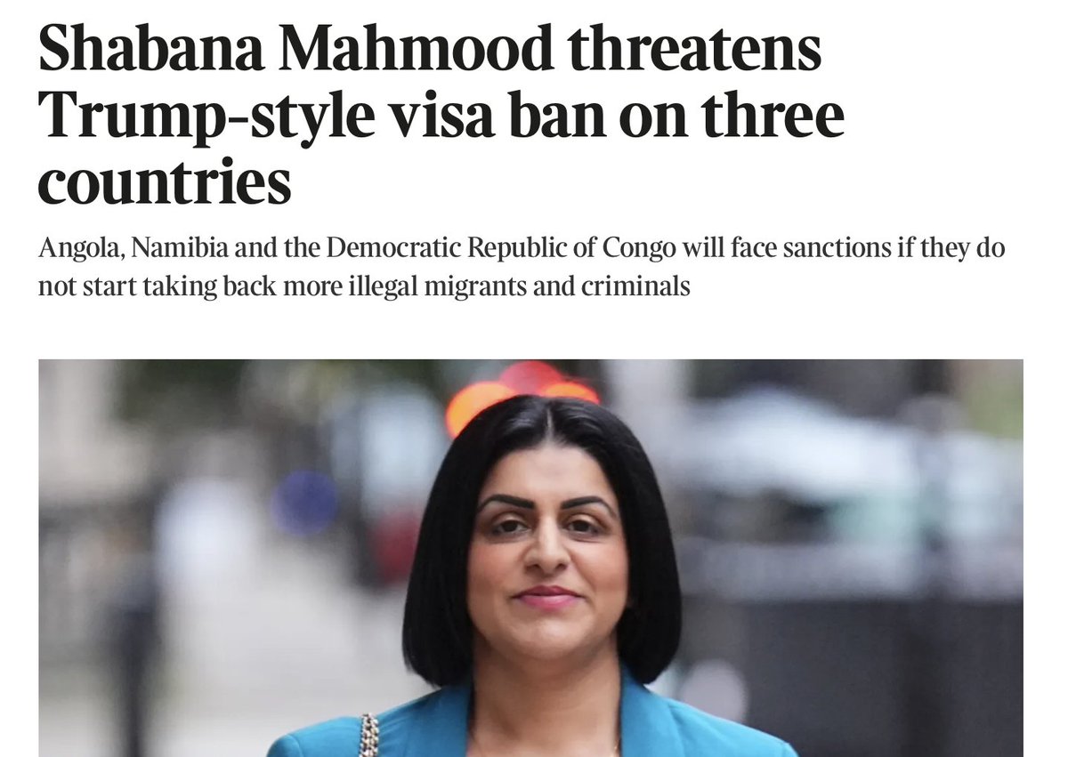 DanielJHannan's tweet image. Bizarre that we do not already deny visas to countries that refuse us this basic diplomatic courtesy.
Bizarre that we lavish aid on Mauritius as it makes a hostile claim on our territory.
Bizarre that we continue to subsidise Caribbean states that demand slavery reparations.
Etc.