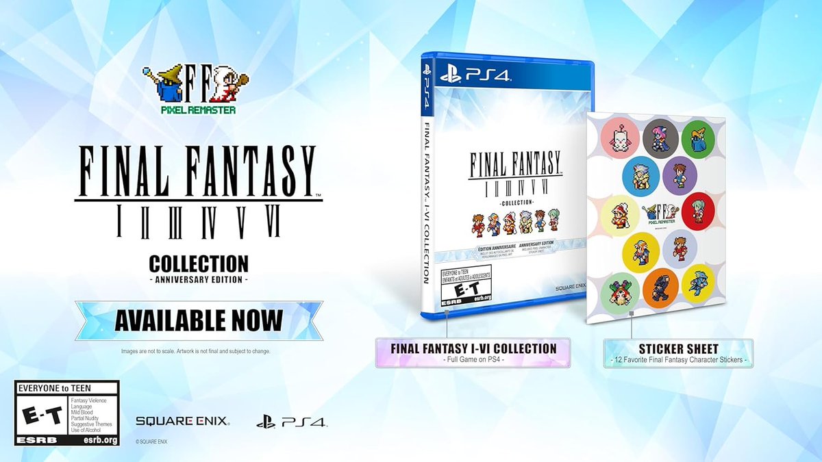 FINAL FANTASY I-VI Collection Anniversary Edition (PS4/Switch) is $45 on Amazon amzn.to/4d9RXtQ

GameStop buff.ly/ycG1pOl #ad
