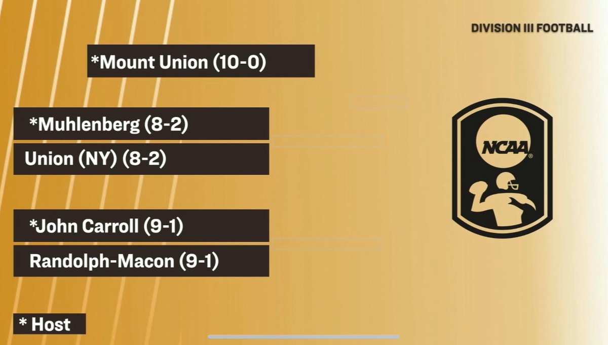 jcusports's tweet photo. FB: The Blue Streaks will have a home game! @JCUFootball will host Randolph-Macon on Saturday, November 29 in the Second Round of the NCAA Playoffs! ⚡️ https://t.co/6OAWZ7Gemv