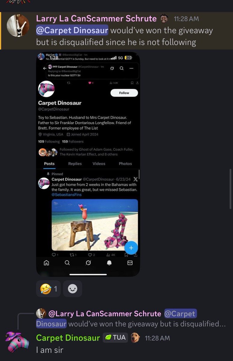 <a href="/OllieGordonHype/">Ollie Gordon Hype Man</a> Scammed me out of a Tua jersey today. He removed me as a follower at the last moment so I wouldn’t win the jersey. What a POS. Don’t support this guy. He’s a con artist.