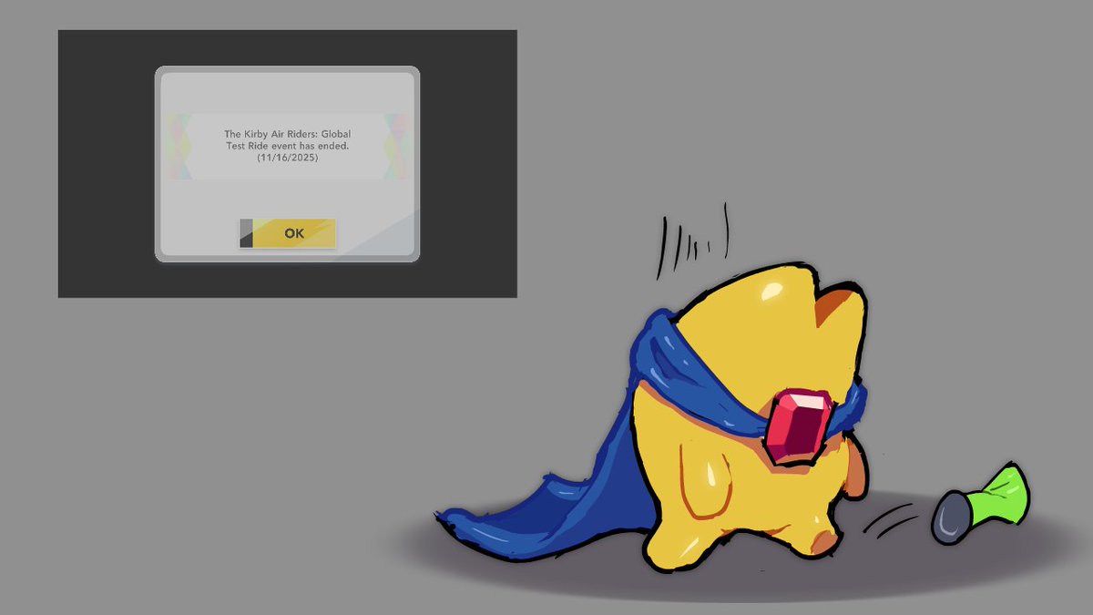 noddlt's tweet image. just learned the kirby air riders demo is over