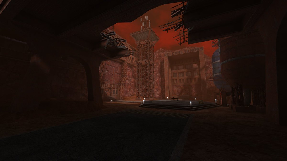 annihilazor's tweet photo. Finished my entry for the #Quake #Brutalism #Jam 3. This map is heavily inspired by the movie Total Recall. At the beginning, there are a few puzzles and small battles before you encounter the larger horde fights. Release date will be around Nov. 30th. https://t.co/hs8JEPeXqt
