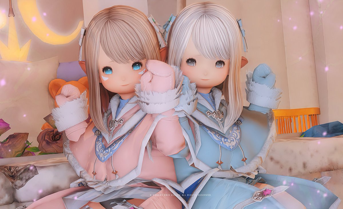 thenature_6's tweet image. おはよう🩷🩵
 #おはララ
 #cham_studio