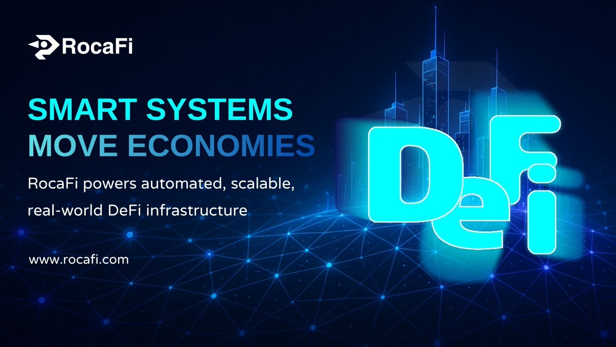 rocafinance's tweet image. Smart systems don’t just move data; they move economies.

Rocafi’s intelligent architecture connects automation, scalability, and real-world utility to power the next phase of blockchain growth.

Learn more 👉 rocafi.com
#Rocafi #BlockchainInnovation #Web3Tech