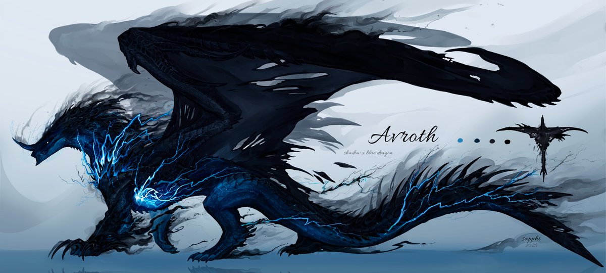 sapphiringore's tweet image. D&amp;amp;D blue x shadow dragon ⚡️