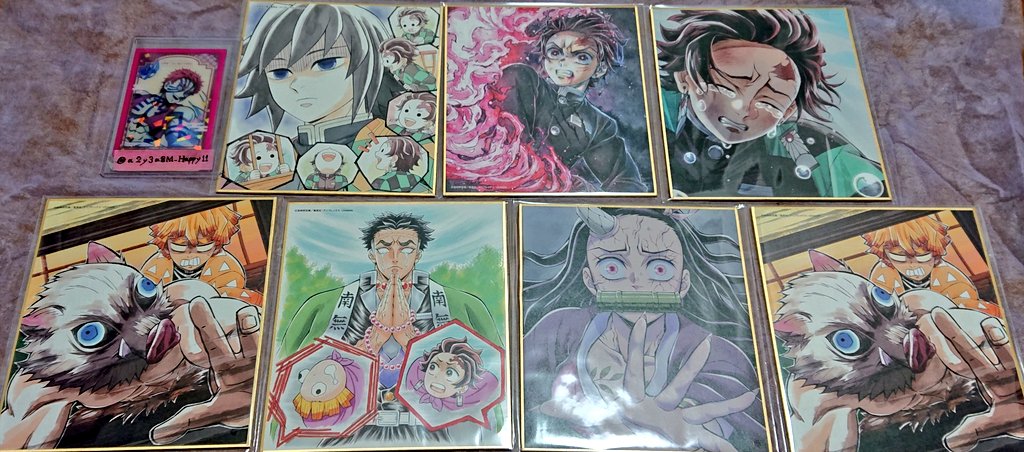 交換/譲渡】鬼滅の刃 ufotable WEBSHOP くじ 複製ミニ色紙 無限列車編