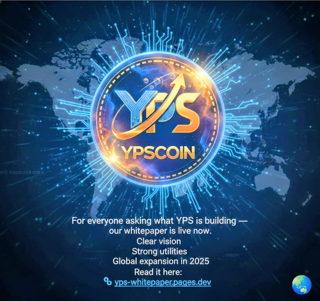 YPSCoin's tweet image. **“For everyone asking what YPS is building —
our whitepaper is live now.

Clear vision
Strong utilities
Global expansion in 2025

Read it here:”**
🔗 yps-whitepaper.pages.dev

#YPSCoin #Crypto #Web3 #UtilityToken
#Altcoins #CryptoNews #Blockchain me#CryptoCommunity