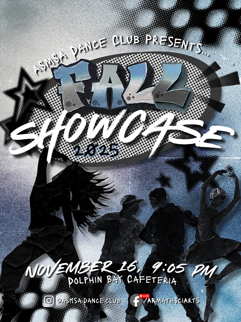 ARMathSciArts's tweet image. The #ASMSA Dance Club presents its Fall Showcase 2025 today at 9:05 p.m. You can watch it live on our Facebook page: facebook.com/ARMathSciArts. Don&apos;t miss it! #DolphinPride
