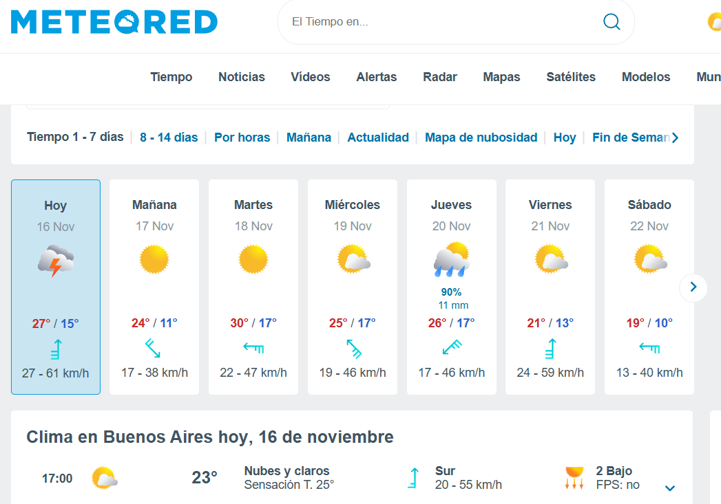 Weathernow1000's tweet image. #ADELANTO #AMBA Semana con predominio de estabilidad y Muy buen tiempo 🌤️ Salvo el Jueves que estaria inestable pero no se ve nada de importancia. Tema 🌡️ algunas Mñas bien Frescas y Tardes super Agradables para la epoca, Los #TeamVerano no estan saliendo favorecidos x ahora 😅