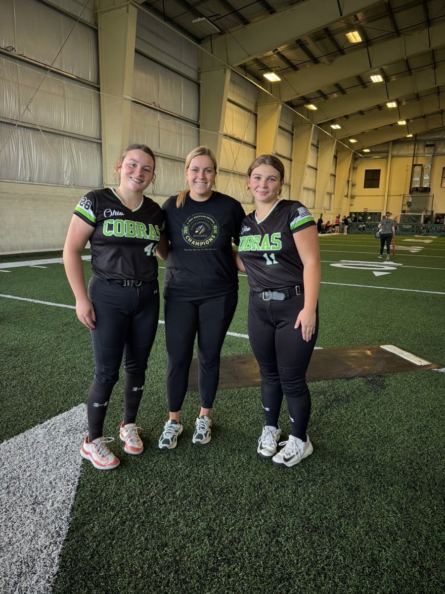 Great camp today at <a href="/TiffinUSoftball/">Tiffin University Softball</a> with my teammate <a href="/Caitseamon11/">Caitlin seamon</a>! Thank you so much to <a href="/Paige_McMenemy/">Paige McMenemy</a> and coaches Megan and Maddie as well as the Tiffin team. 🐲💚

<a href="/2010Cobras/">Ohio Cobras 🐍 2010</a> <a href="/Joemedlensr/">Joseph Medlen Sr.</a> <a href="/moeyjedz/">JOEY MEDLEN JR.</a>