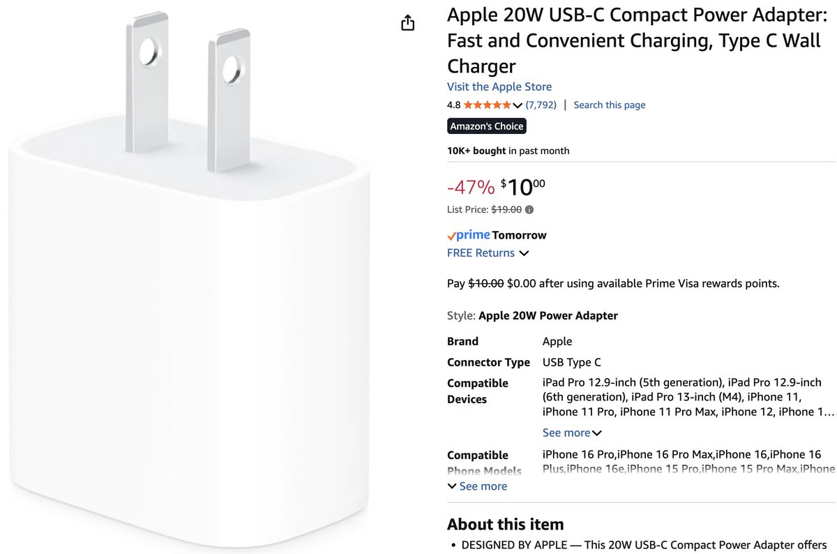 ONLY $10! APPLE 20W USB-C CHARGER

Normally $19 #ad 

mavely.app.link/e/irZc08zYlYb
