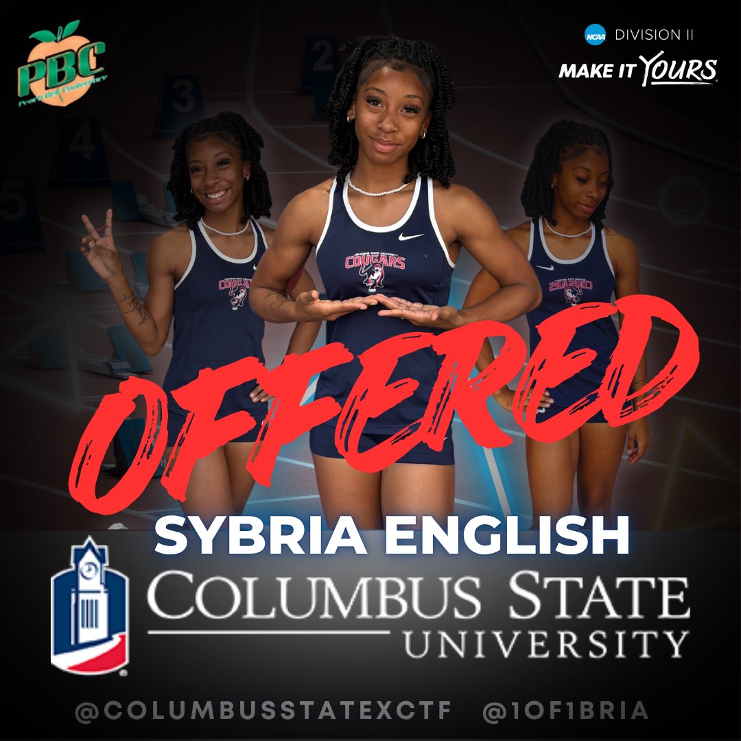 1of1bria's tweet image. My week is off to a great start! Just received an offer from @ColumbusState @CSUCougarsRun! Grateful for the opportunity 💙❤️ #trackandfield